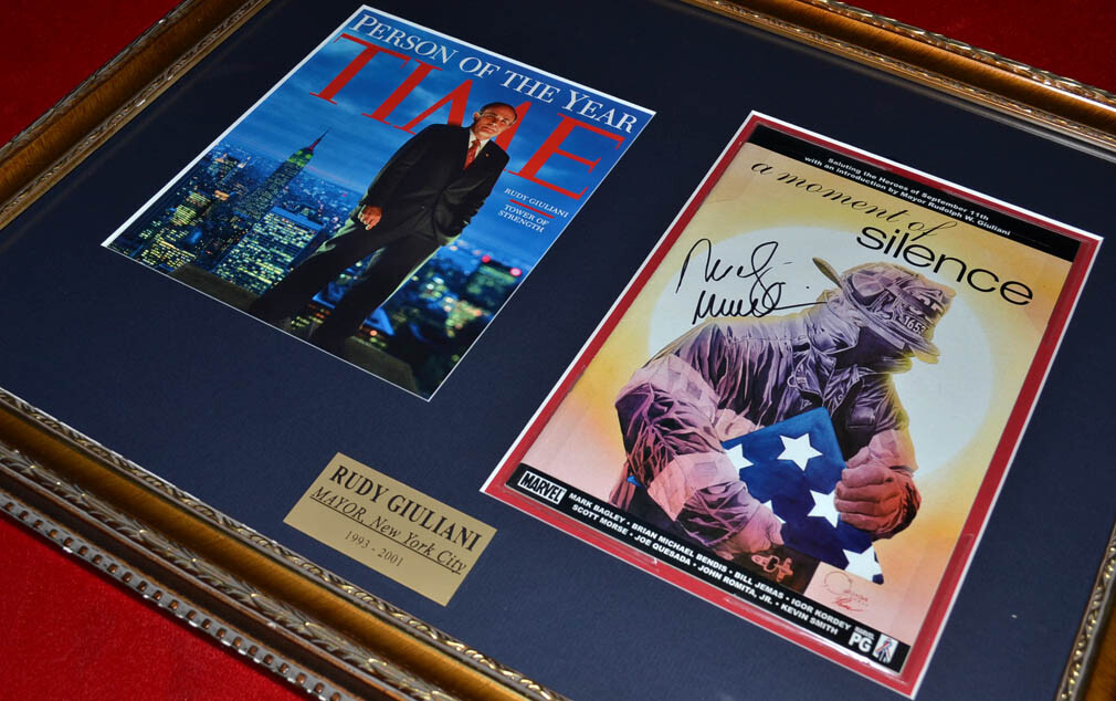 9/11 Signed RUDY GIULIANI Autograph COMIC, Silver DOLLAR, Mag, Paper, UACC, COA