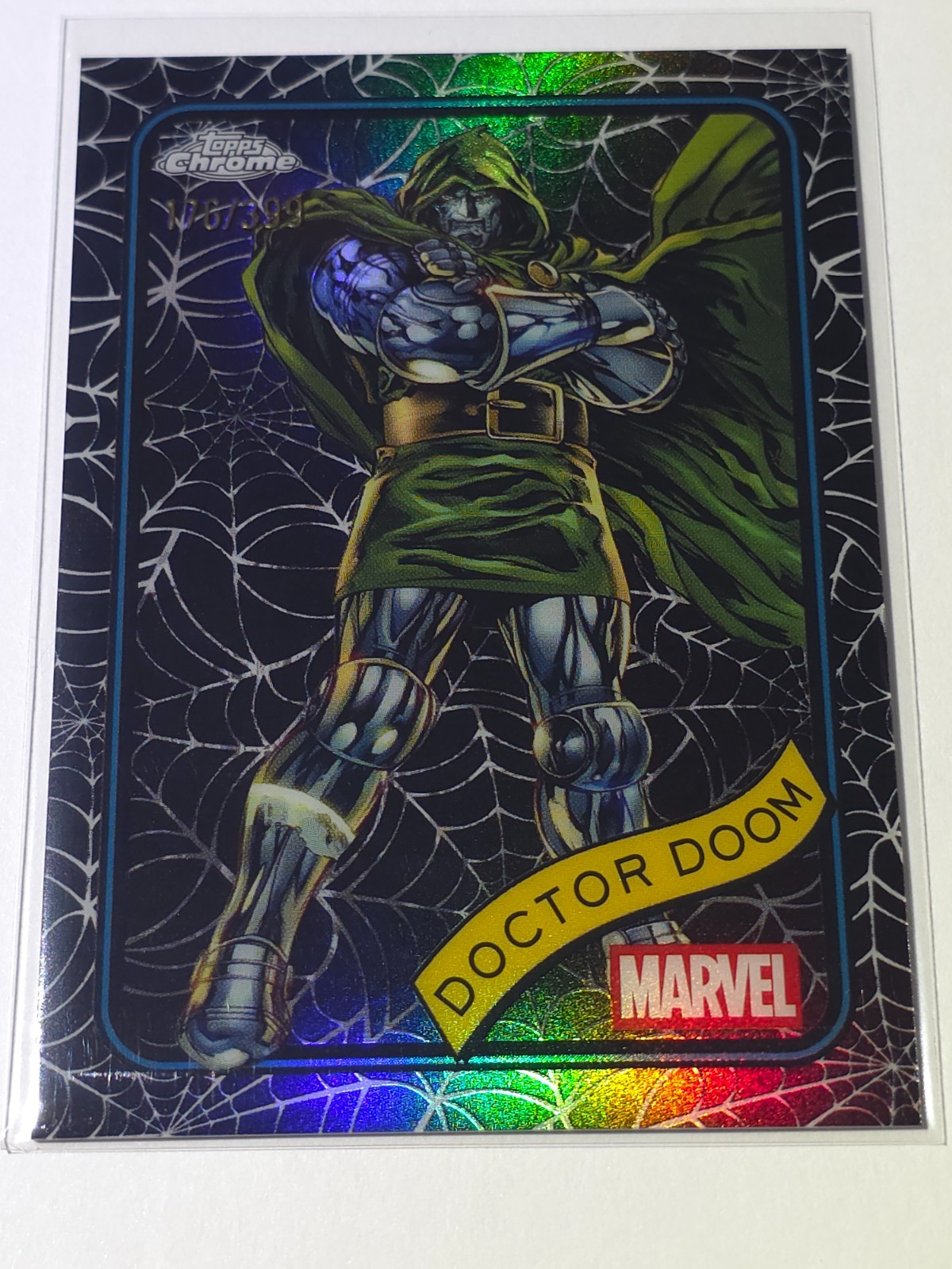 Topps 2025 Topps Chrome Marvel Doctor Doom #148 Serial Numbered 176/399