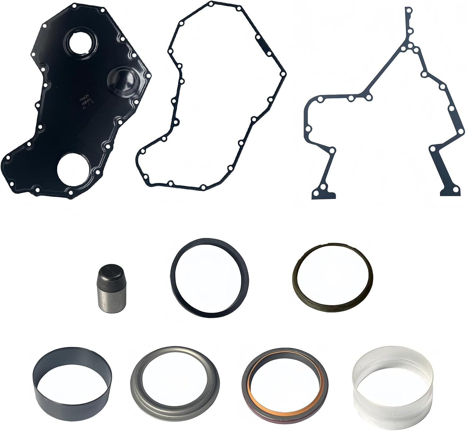 Engine Timing Gear Housing Front Case Cover Gasket with Pin Dowel Set Compatible