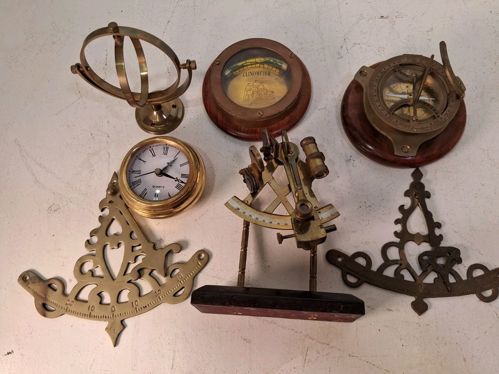 Interesting Lot Of Vintage Nautical Items. As Shown