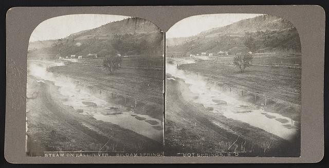 Photo:Hot Springs South Dakota 1907 Fall River Siloam Spring Steam Scene