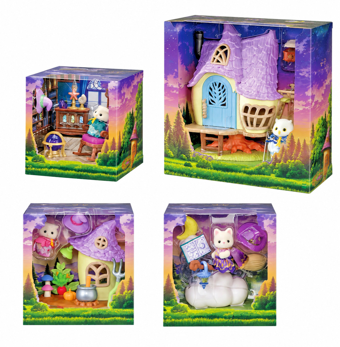 Calico Critters Little Tales Collection Set of 4 Sylvanian Families Japan