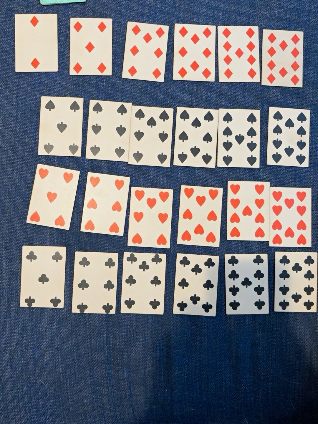 24 Antique Samuel Hart & Co Playing Cards c1860 Blue Star Back Civil War Era