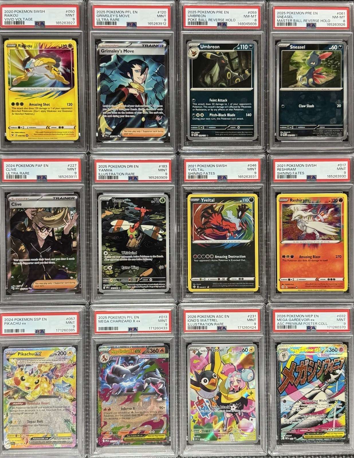 (12) Card PSA Graded Pokémon Lot