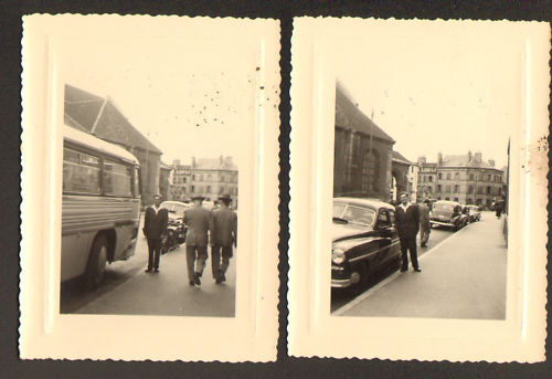 DIJON 21: AUTOMOBILES & BUSES set of 2 photos in 1954
