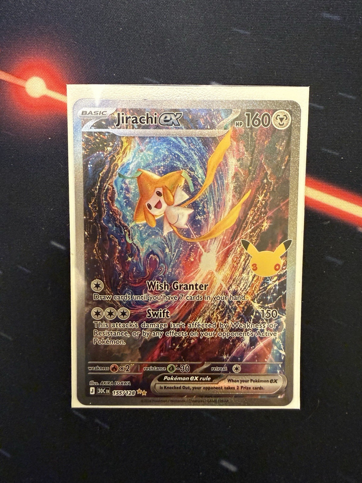 Pokemon 30th Anniversary Jirachi EX 155 Art Secret Rare
