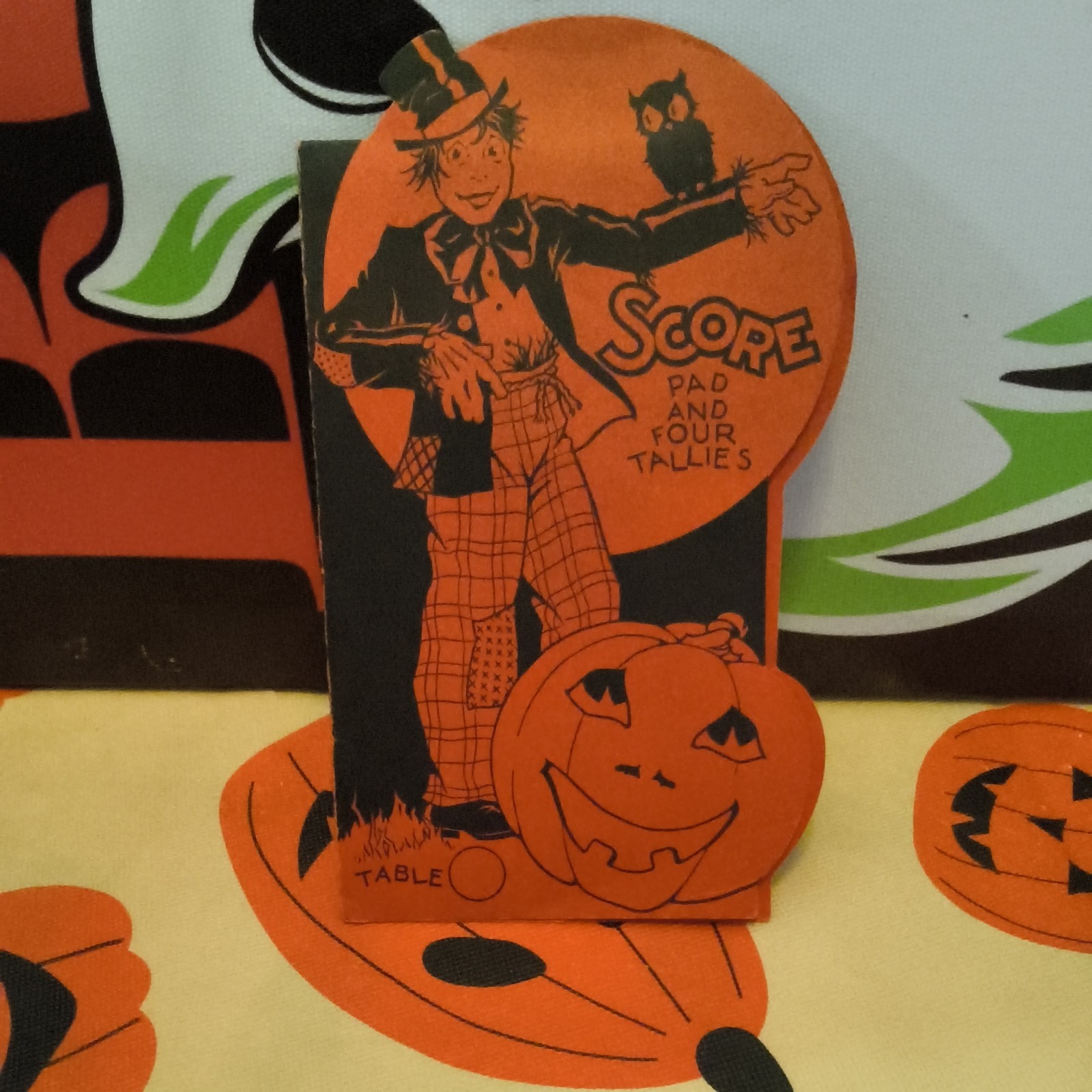 Vintage Halloween H.P.B. Mfg. Co. Halloween Score Pads set of 3. HBP16A