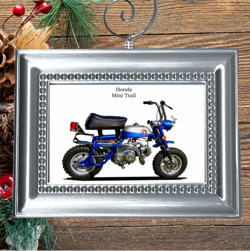 1969 Honda Z50 Mini Trail Iconic Motorbike Motorcycle Christmas Tree Ornament