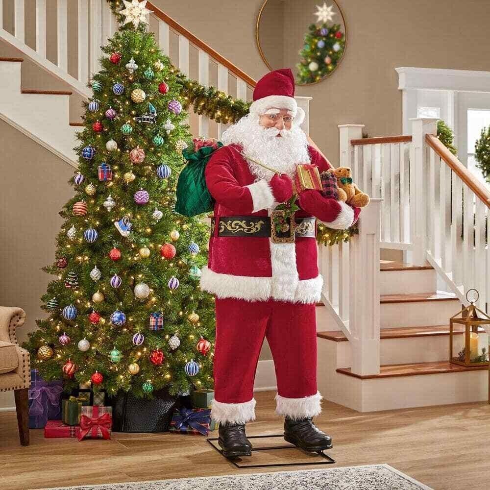 6\'Ft Life-Size Christmas Singing Santa Claus Animatronic Holiday Decor ...
