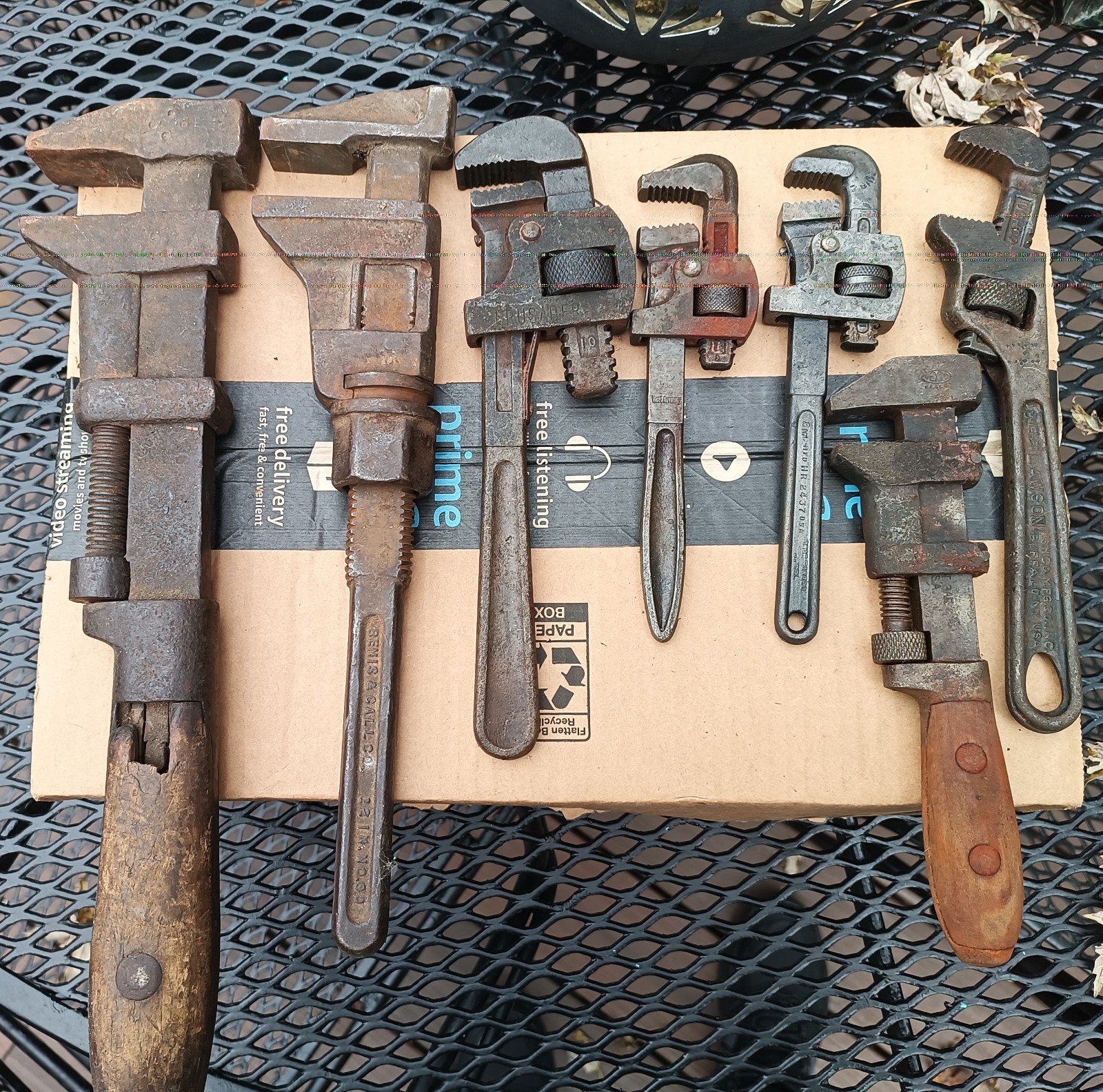 Vintage Antique Lot Adjustable Monkey Wrenches Pipe Plumbing 