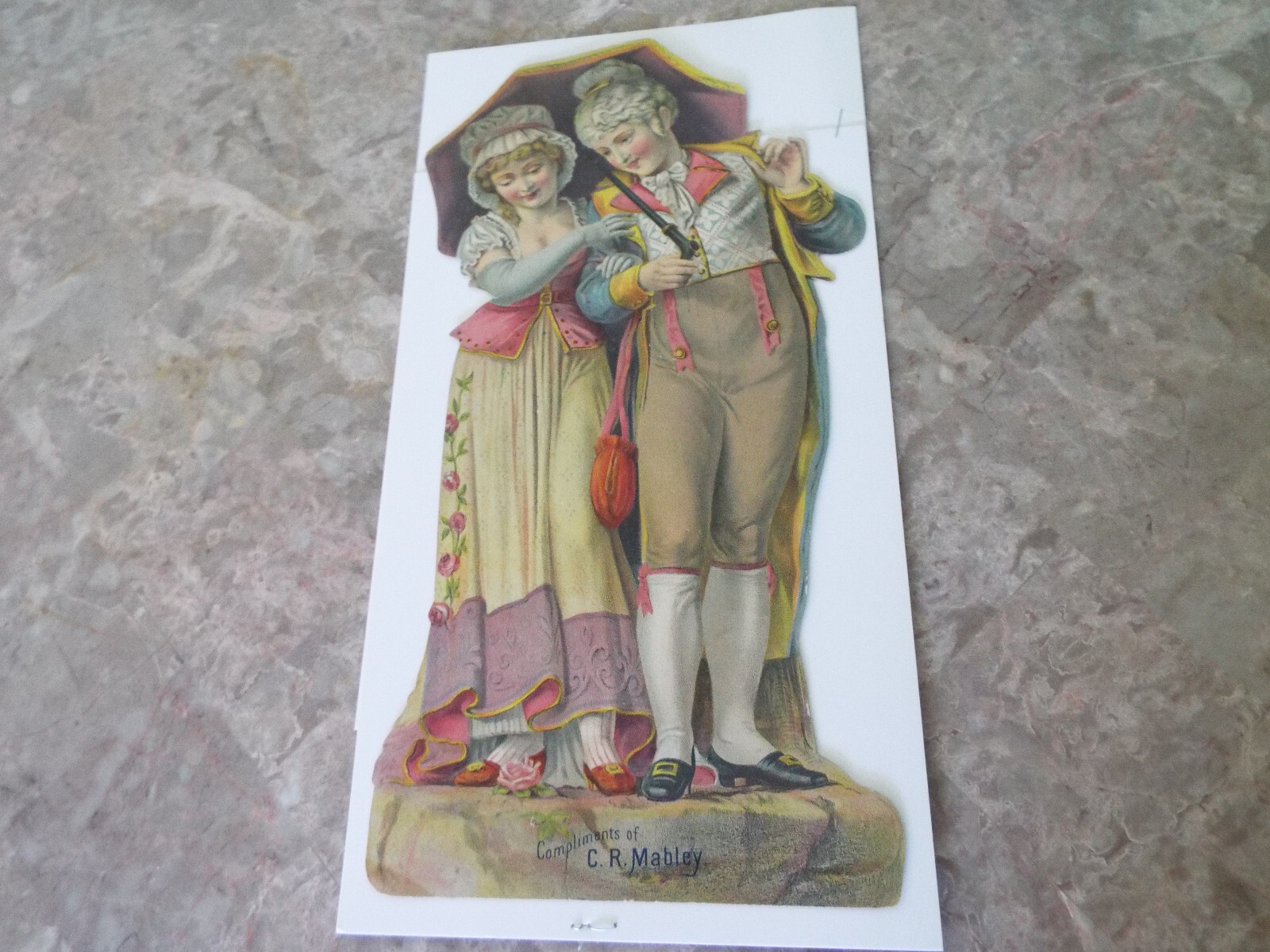 EARLY LARGE VICTORIAN DIE CUT FROM C.R. MABLEY EARLY CHAIN DEPT. STORE
