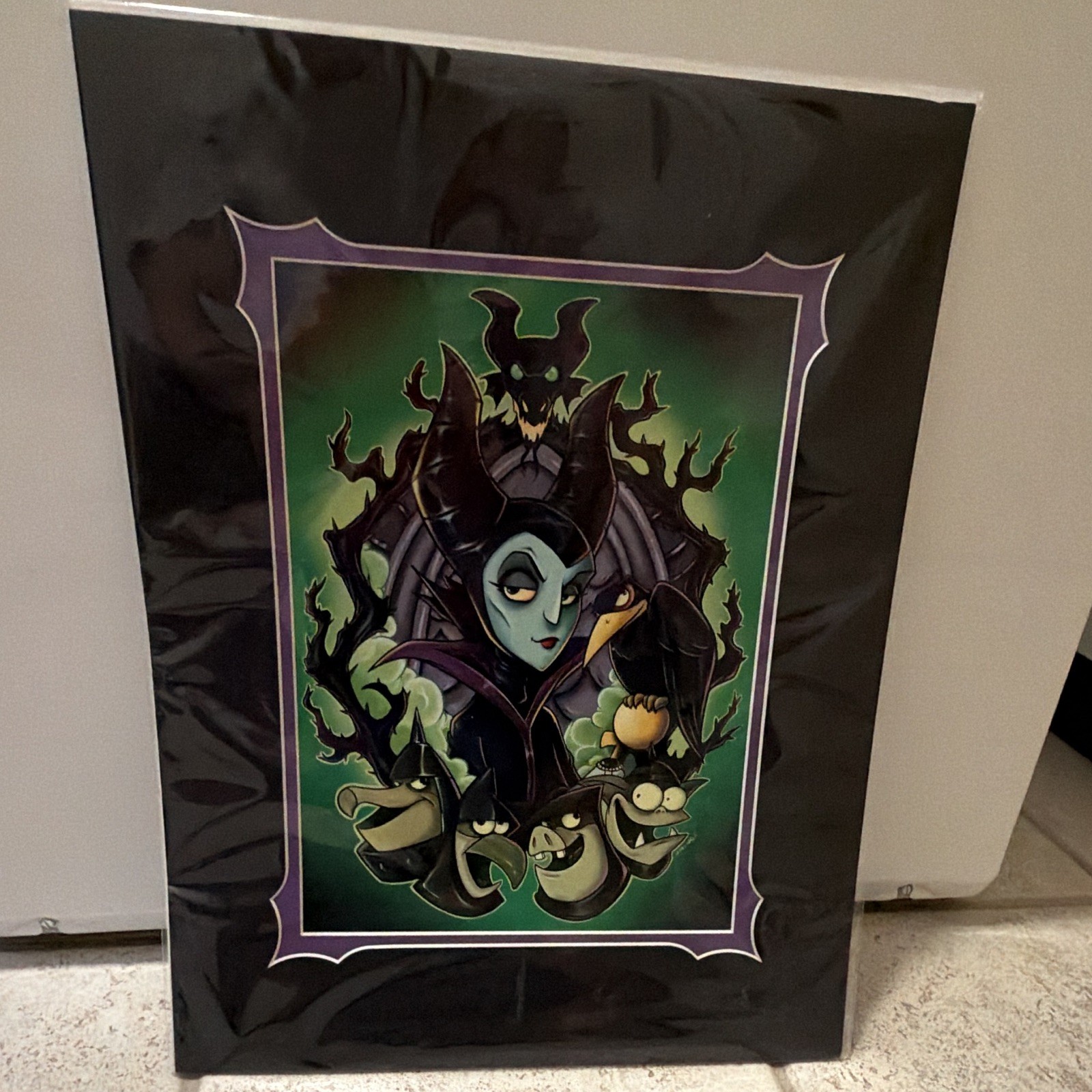 Disney Parks Chris Uminga “Mistress of All Evil” Maleficent Art Print 18” by 14”