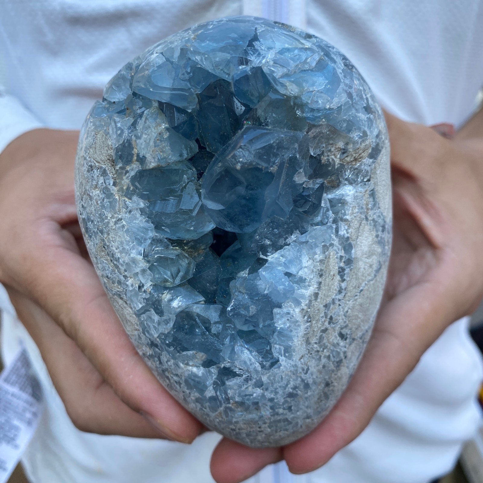 2.8lb Natural celestite cave quartz crystal cluster rough specimen healing