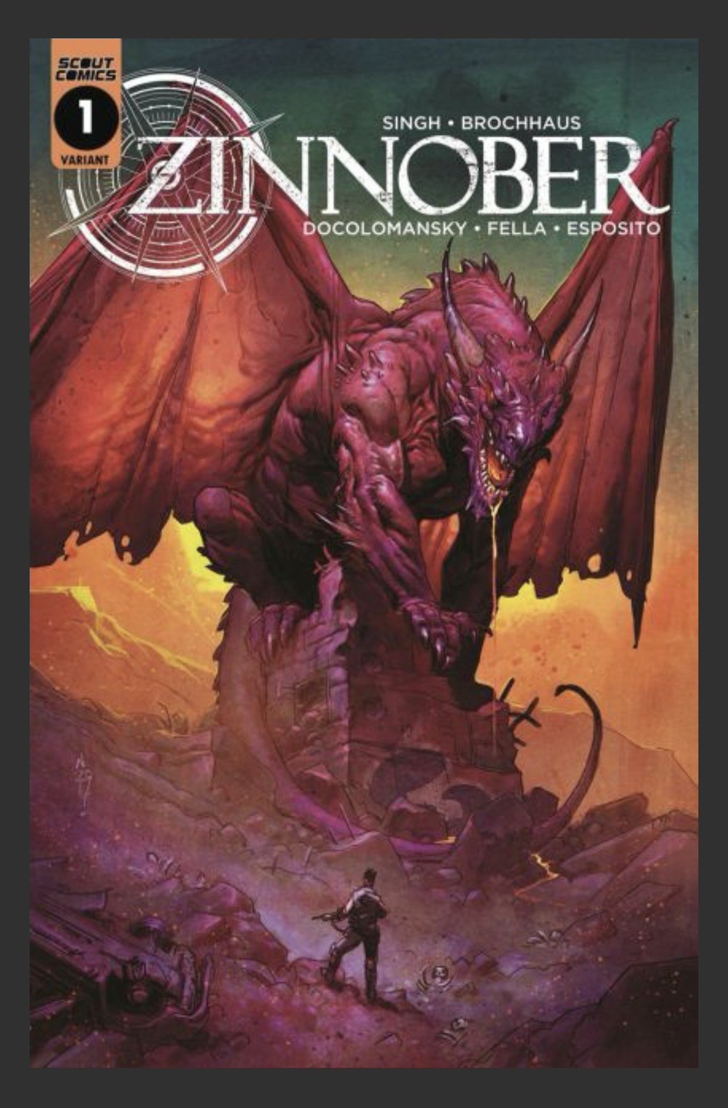 Zinnober Issue1 HTF Cover B Variant - Scout Comics (Bonus Issue 3 included)