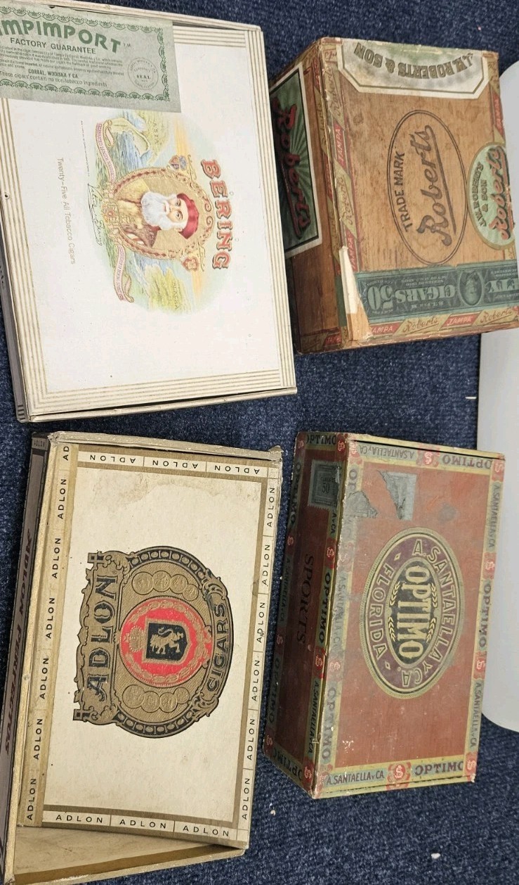 Vintage Cigar Boxes Lot