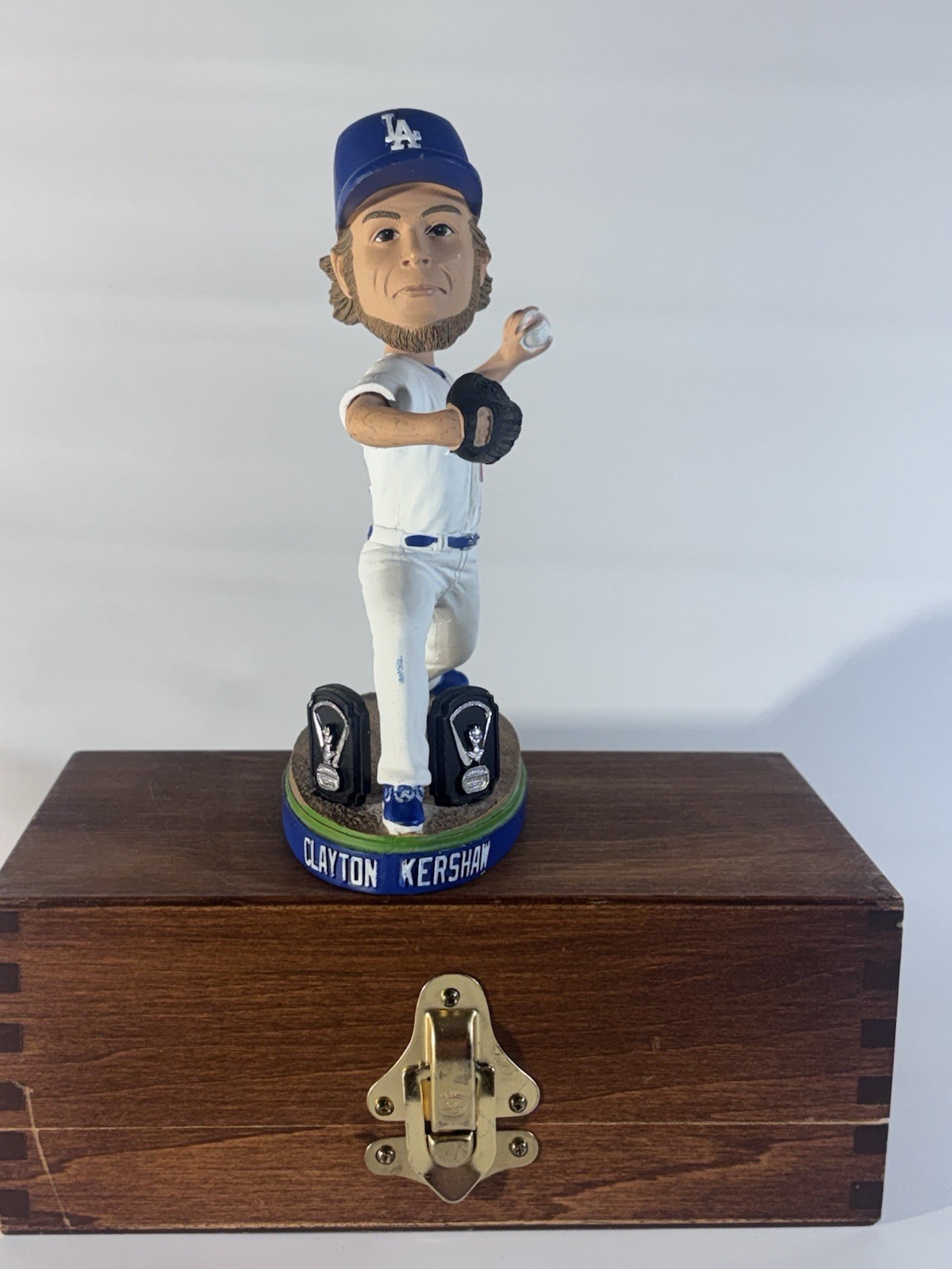💙⚾️2014 Clayton Kershaw Cy Young SGA Bobblehead LA Dodgers Pitching Milestone