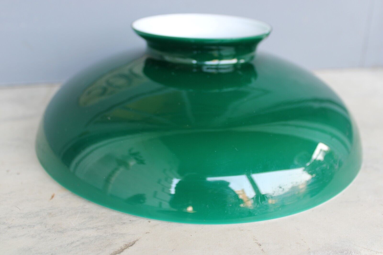 Vintage Green Glass Lamp Shade 9 7/8\