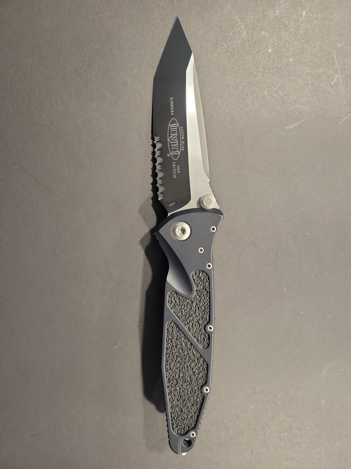 Microtech Socom Elite T/E M/A Black Tactical Partial Serrated CTS 204P