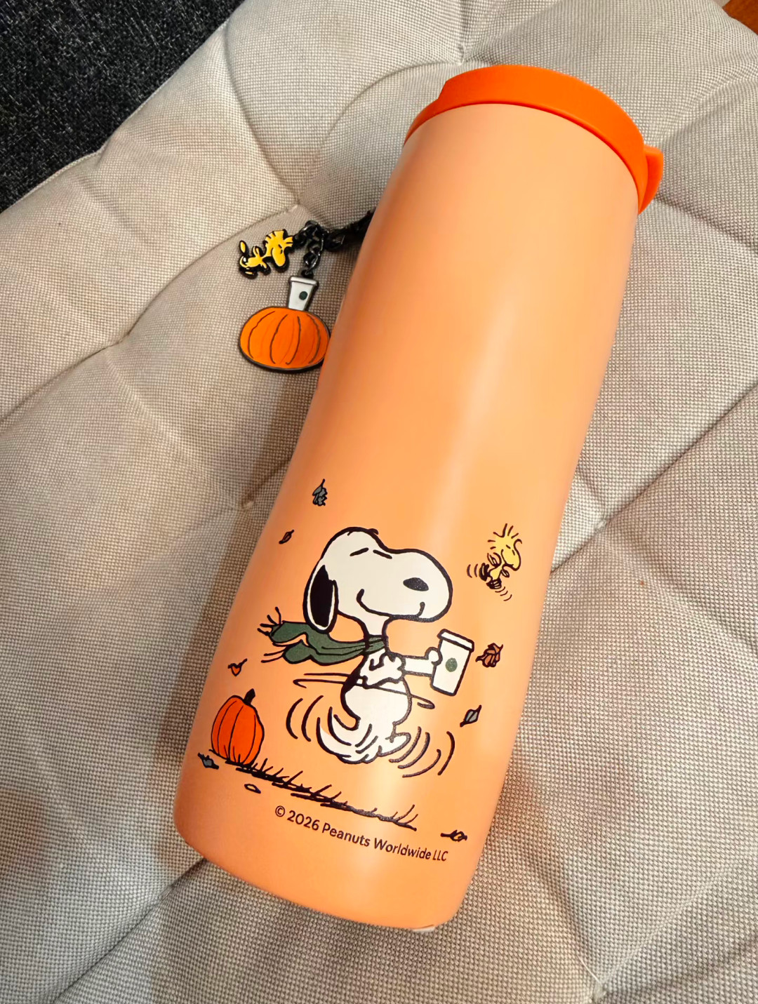 Starbucks Korea x Peanuts Snoopy Pumpkin Stainless Tumbler 16oz 2026 New