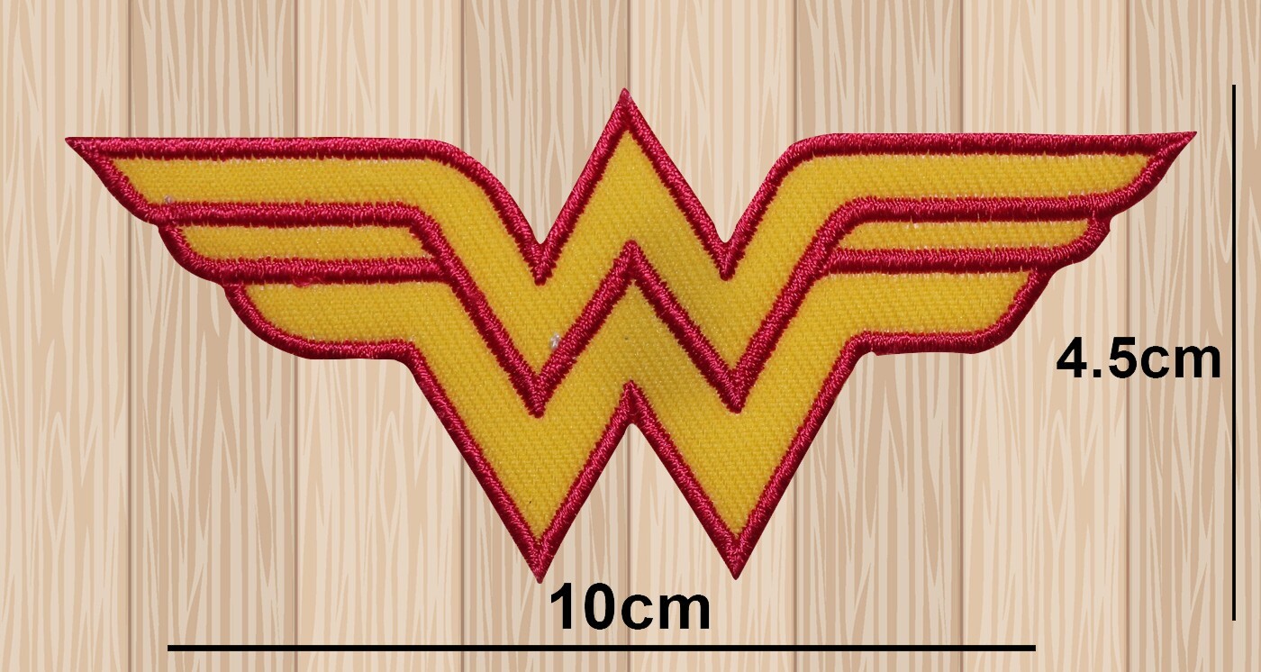 Wonder Woman Logo Embroidered Patch Iron On Sew On Superhero Badge Applique Gift