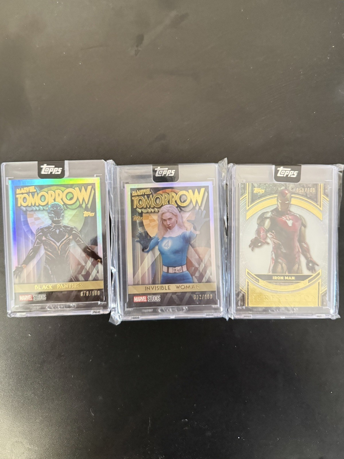 2025 Topps Marvel The Collector Iron Man Perfection, Invisible Woman and BP Lot