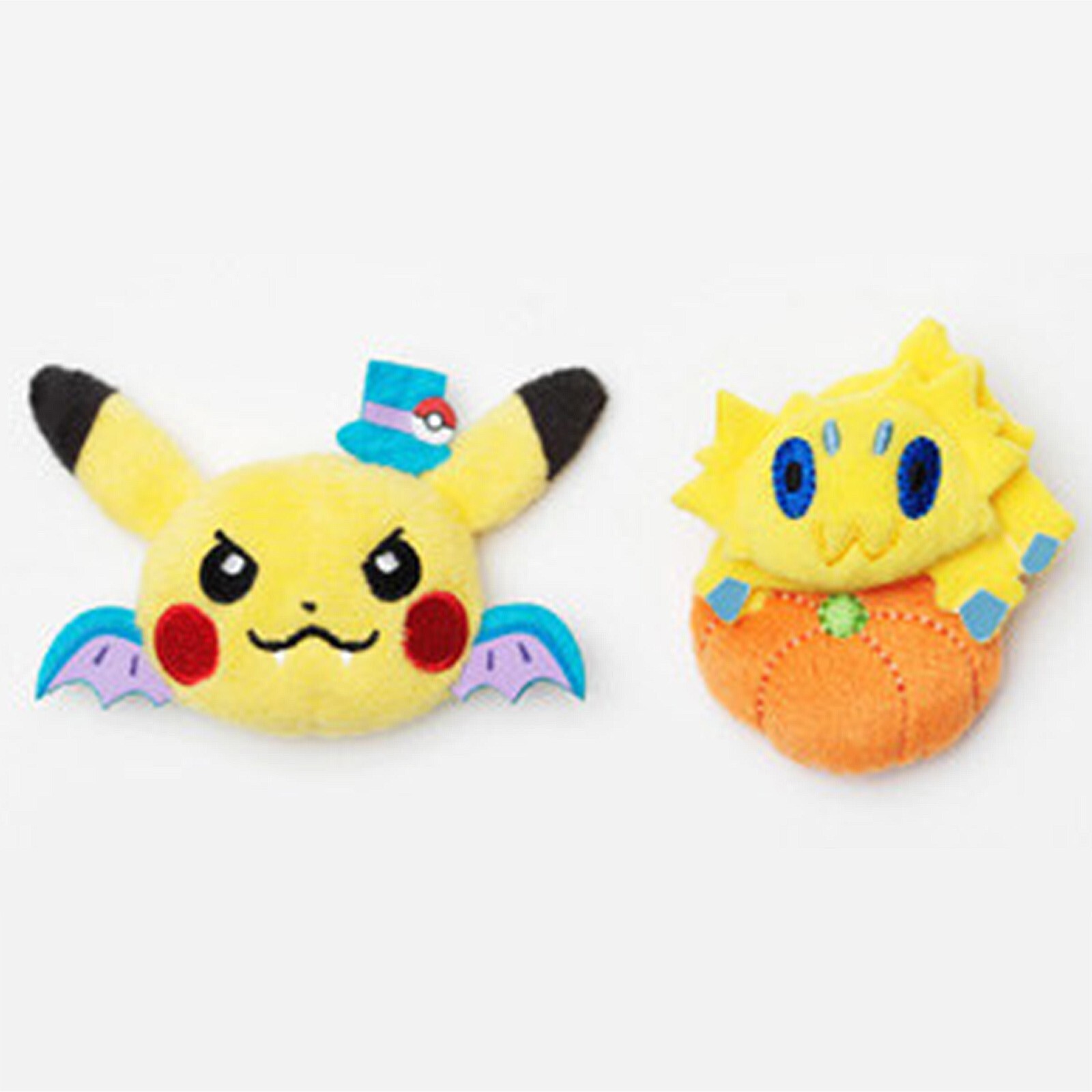 Pokémon Halloween Parade Costume Pikachu Golbat Joltik Plush Badge Excellent