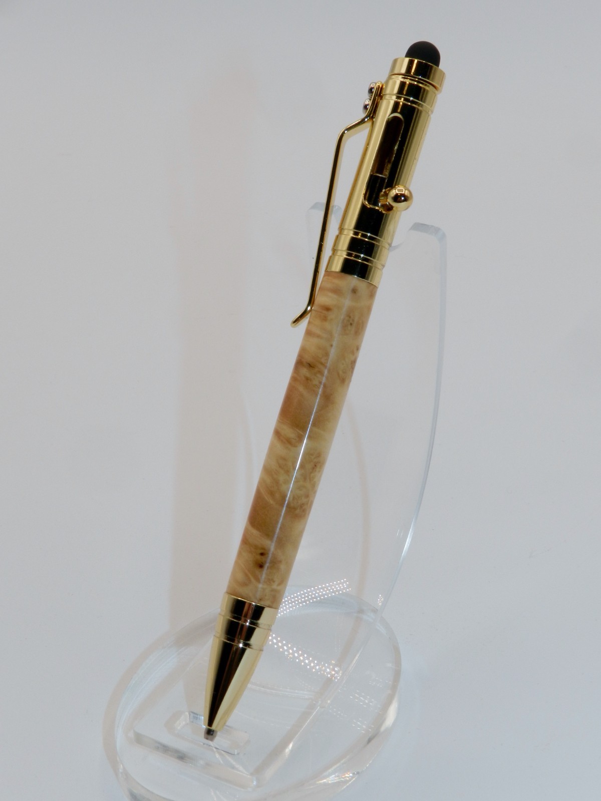 Bolt action ballpoint pen. Handmade with Box Elder Burl Makes a great gift. #57