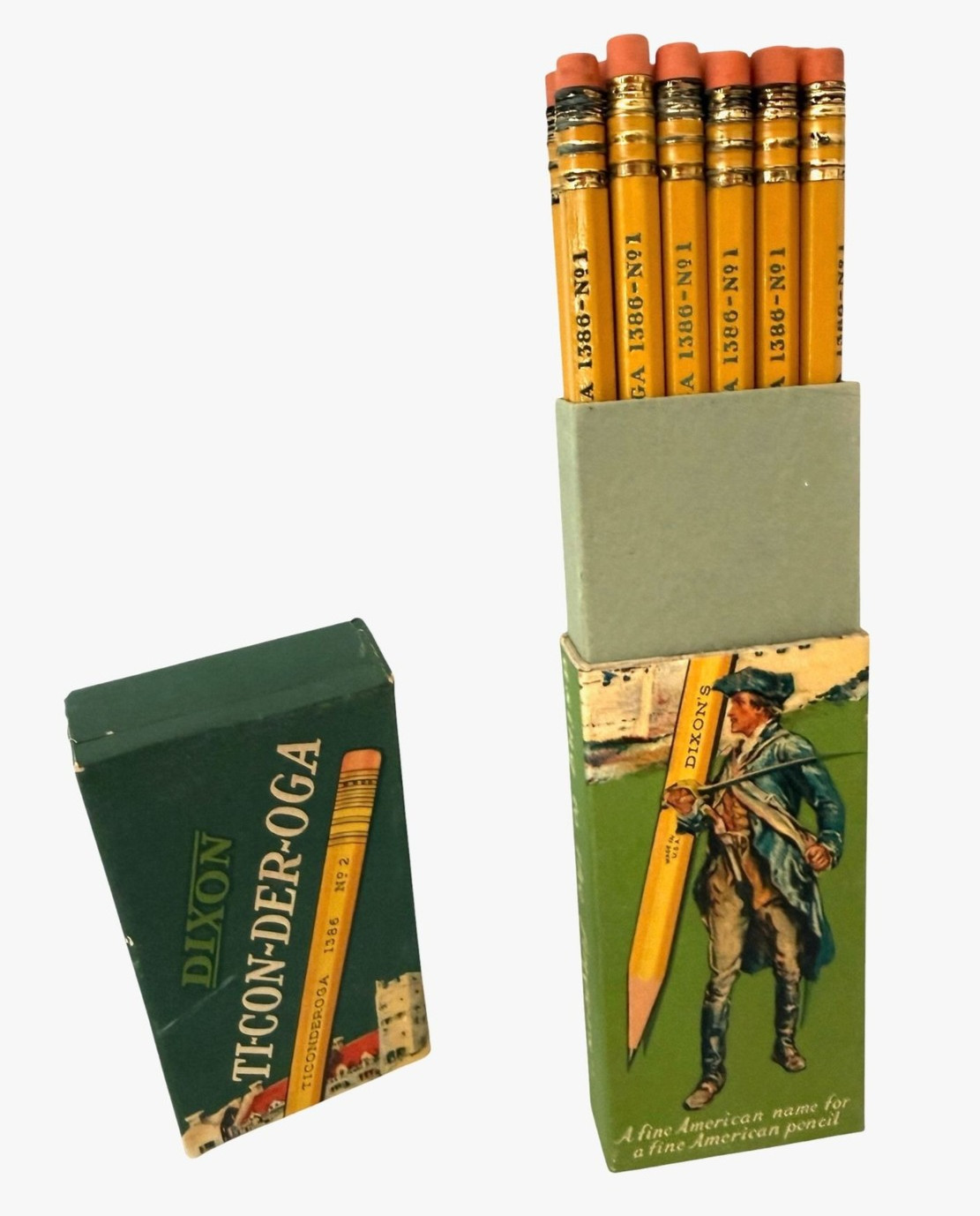Vintage Dixon Ticonderoga Pencils Yellow Number 1 In Original Box  NIB