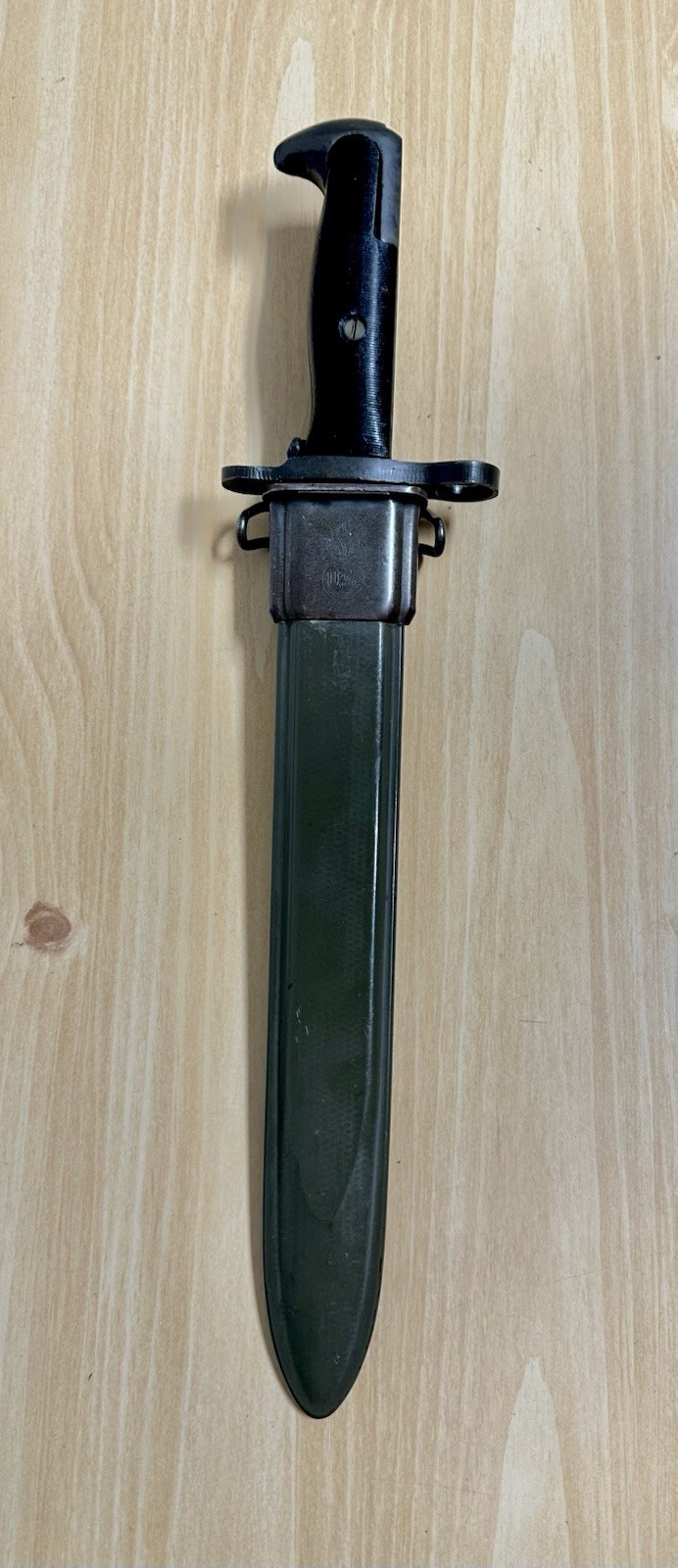WWII US M1905-E1 10” BAYONET UC UTICA CUTLERY 1942 DATED & US M7 SCABBARD