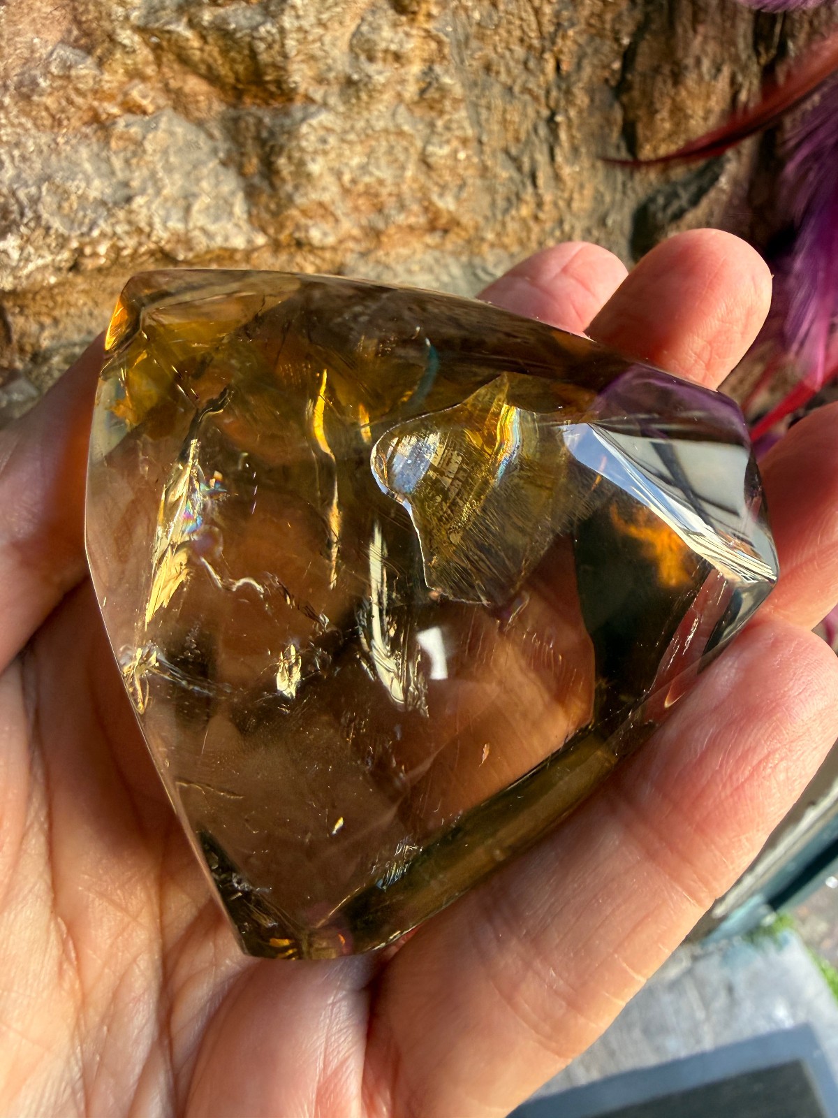 Smokey Quartz Healing Crystal AAA grade Rainbows Polished Freeform Natural 233g