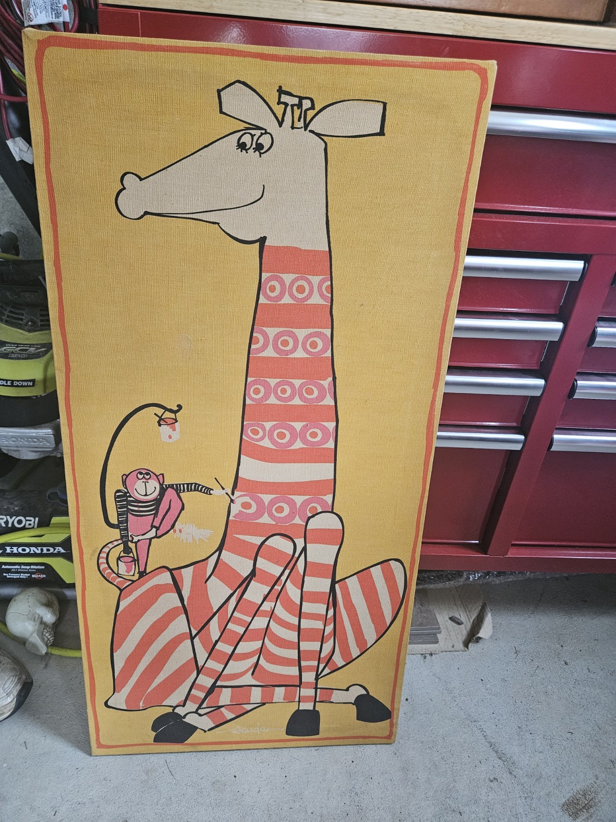 Vintage Scuda Canvas Giraffe 