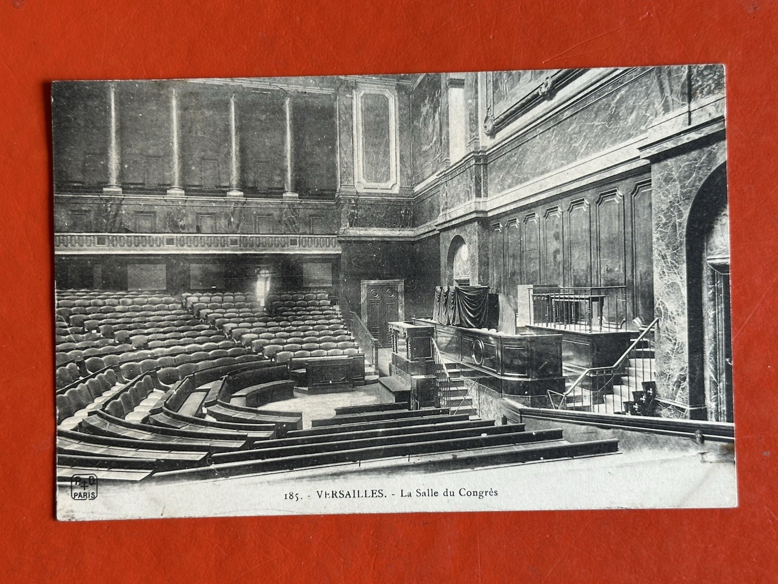 1909 VERSAILLES FRANCE Antique Postcard  ~LA SALLE DU CONGRESS