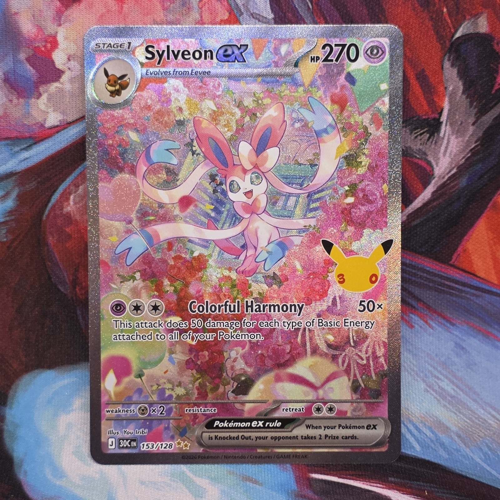 Pokémon TCG Sylveon ex 153/128 30th anniversary