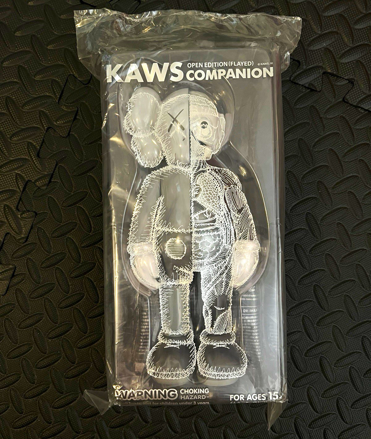 KAWS Companion (Flayed) Open Edition Gray/Black PVC Figure SEALED Age 15+ 2016