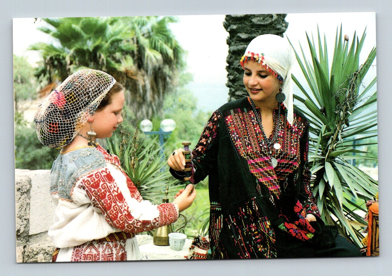 Palestine Bethlehem 1990s Palestinian Culture; Traditional Costume; Embroider...