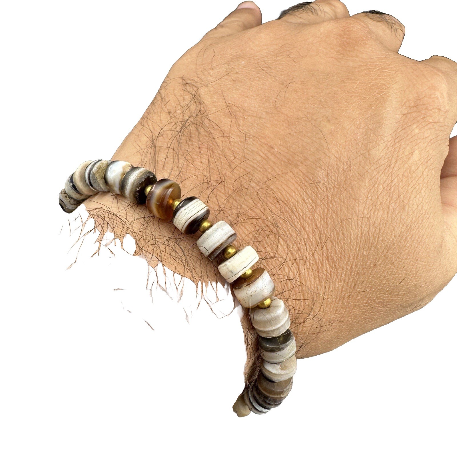 Antique Ancient Old Soleimani Agate Beads Bracelet Rare