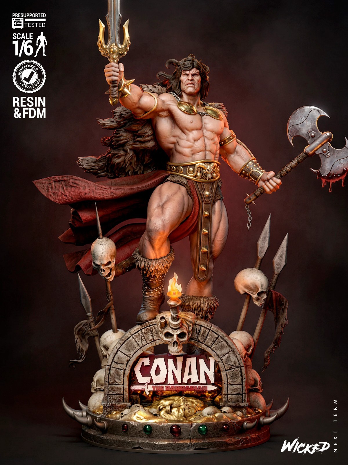 Conan the Barbarian | 1/8 Scale Resin Kit | Legendary Warrior (Unpainted)