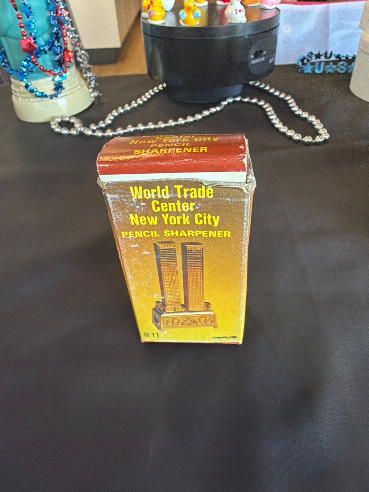 Vintage NYC World Trade Center Twin Towers Pencil Sharpener & Washington Monumen