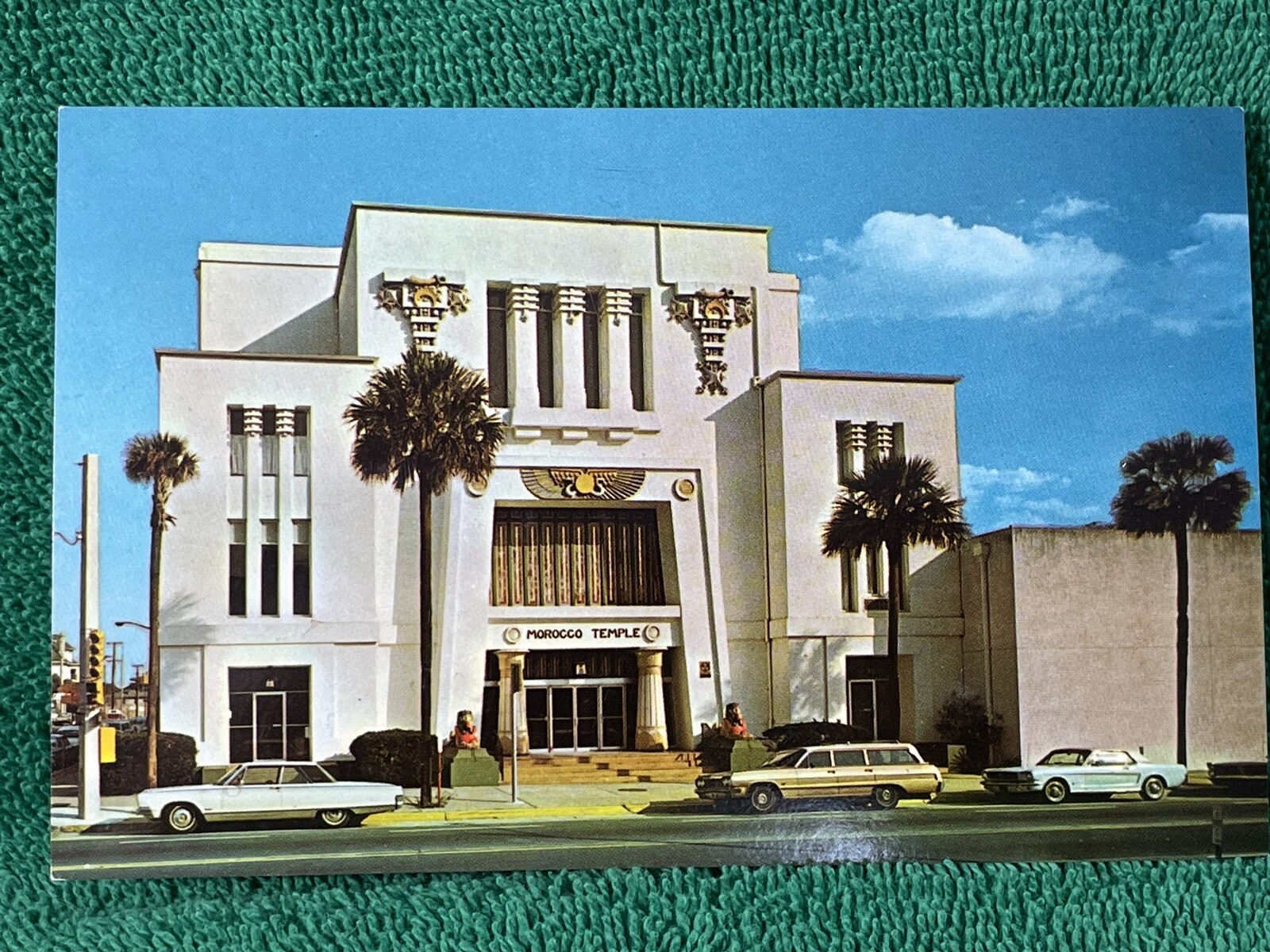 Jacksonville FL Florida Shriners Morocco Temple, Vintage Postcard 1960\'s Mustang
