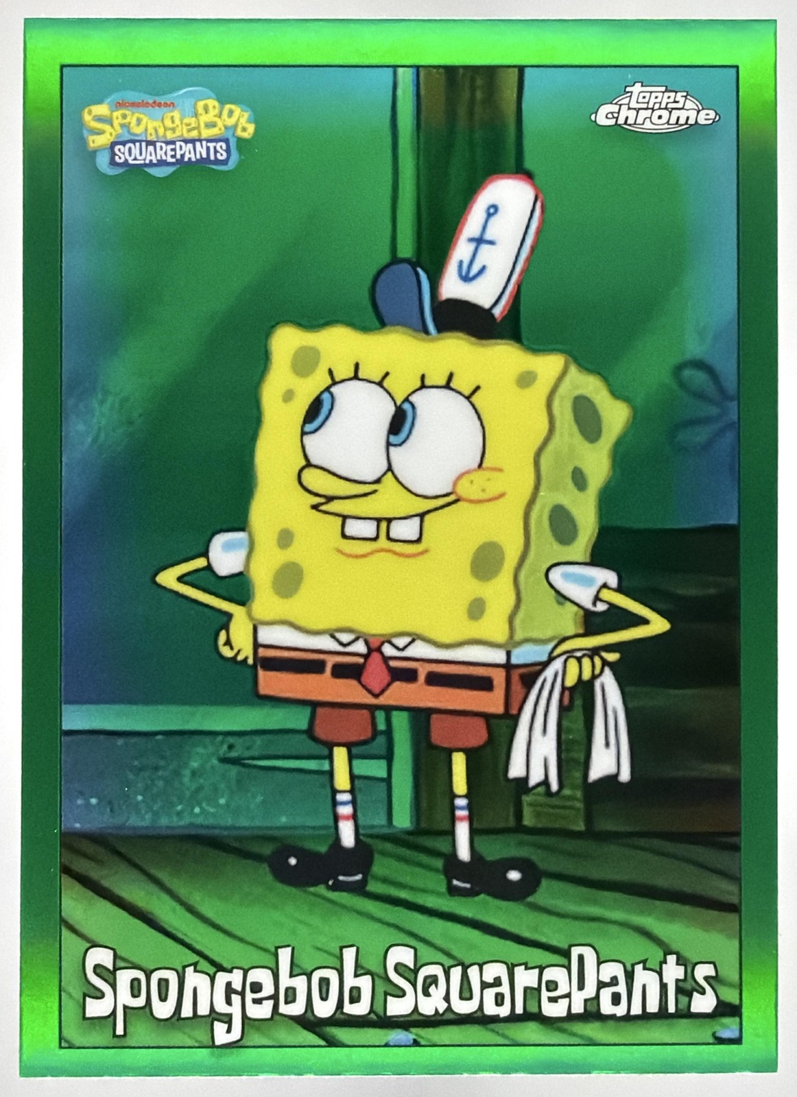 2025 Topps Chrome SpongeBob SquarePants Kelp Green Refractor #25