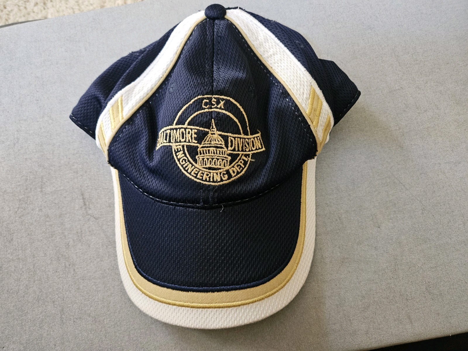 CSX Railroad RR RY Baltimore Division MD Engineering Dept Baseball Cap Hat Train