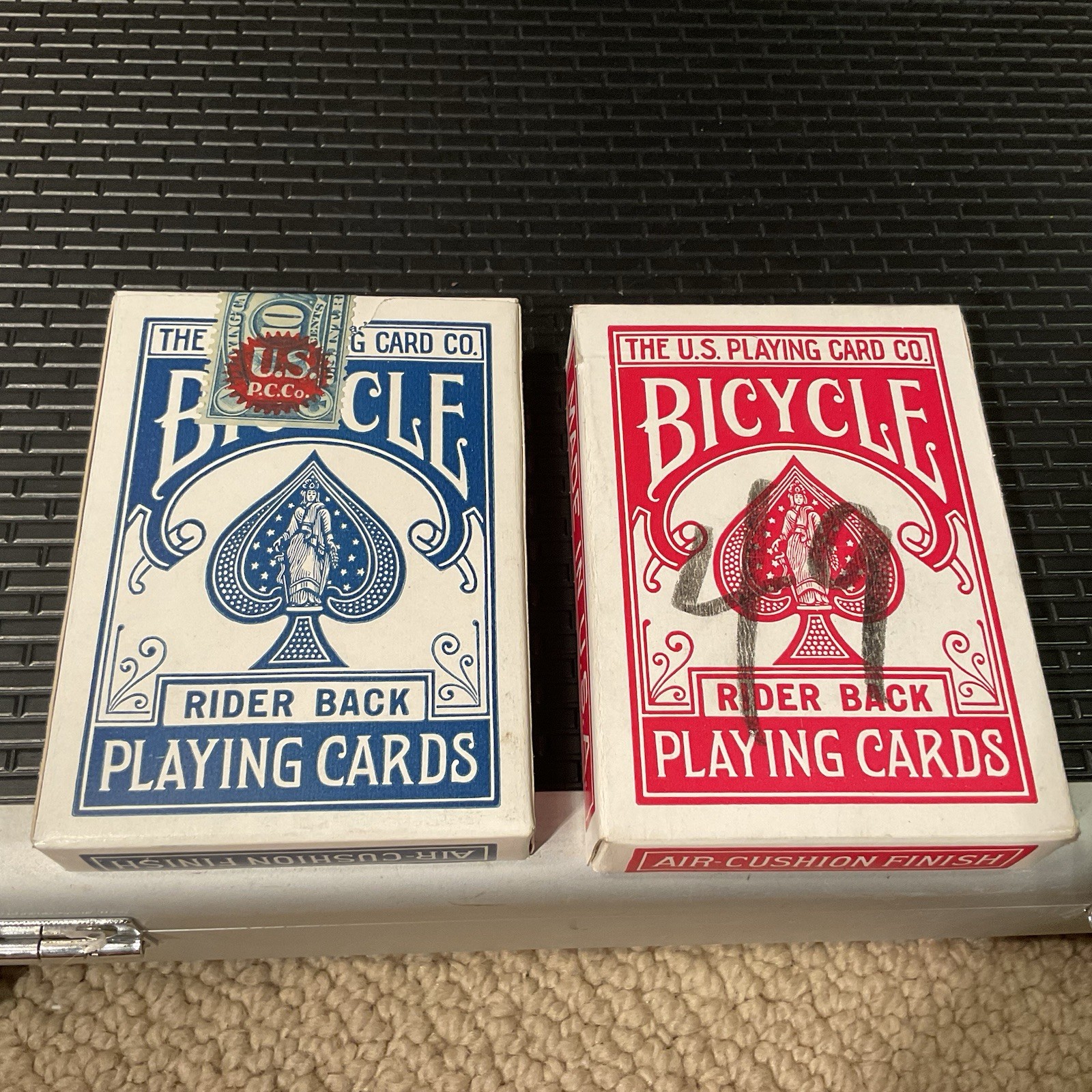 2 Vintage NOS Tax Stamp Sealed Decks Bicycle Rider Back Playing Cards **NICE** 2 Vintage NOS Tax Stamp Sealed Decks Bicycle Rider Back Playing Cards **NICE**