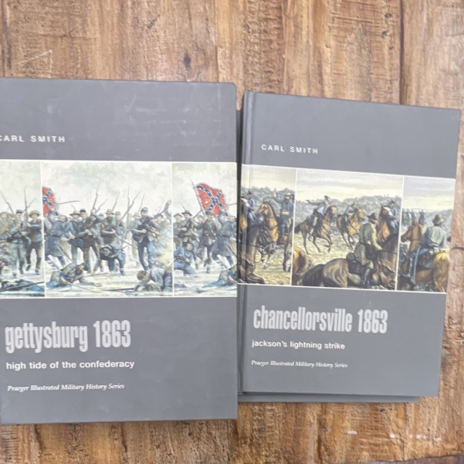 Praeger Carl Smith Civil War Battle Book Lot: Gettysburg 1863, Chancellorsville
