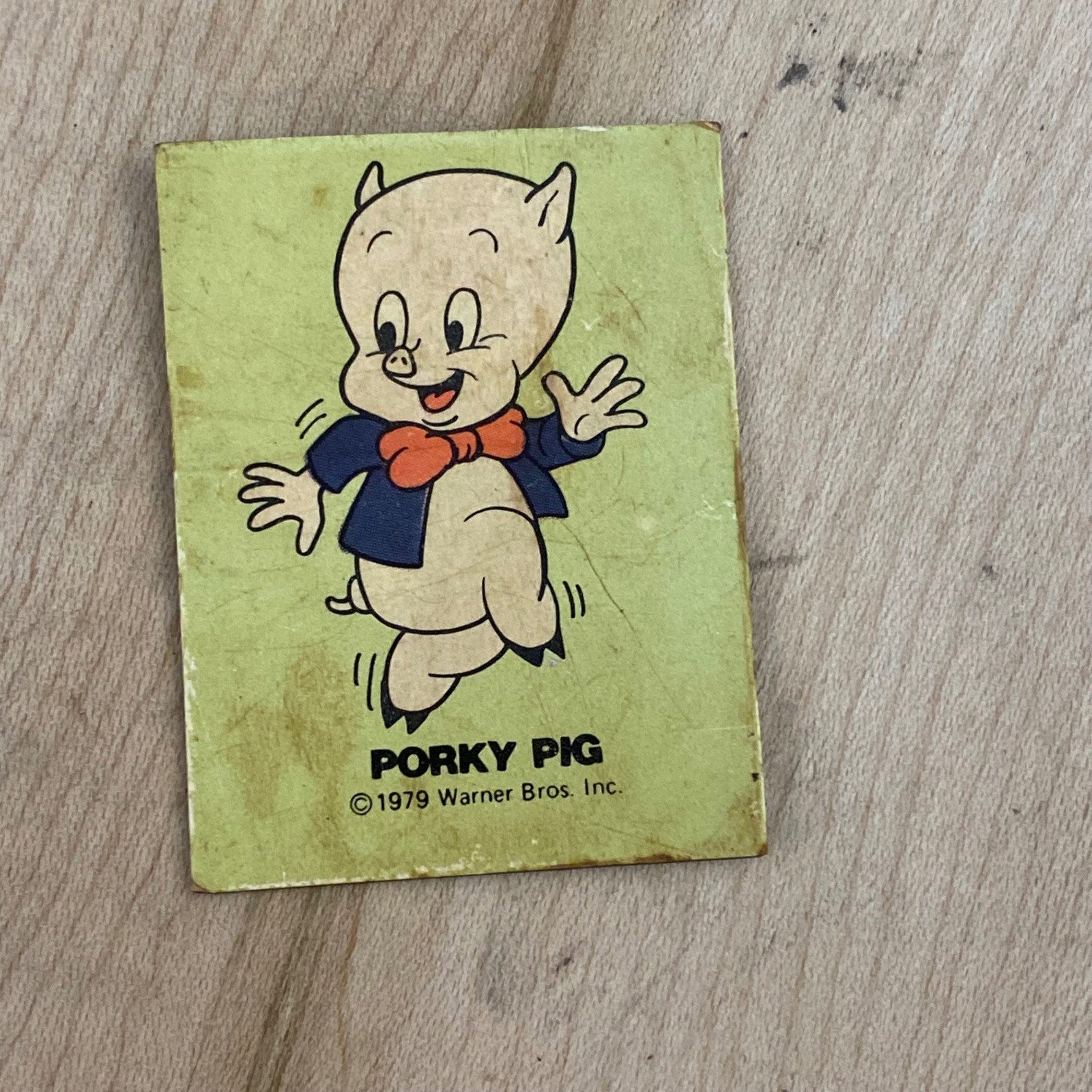 Vintage 1979 Porky Pig Looney Tunes Vinyl Fridge Magnet Warner Bros RARE*