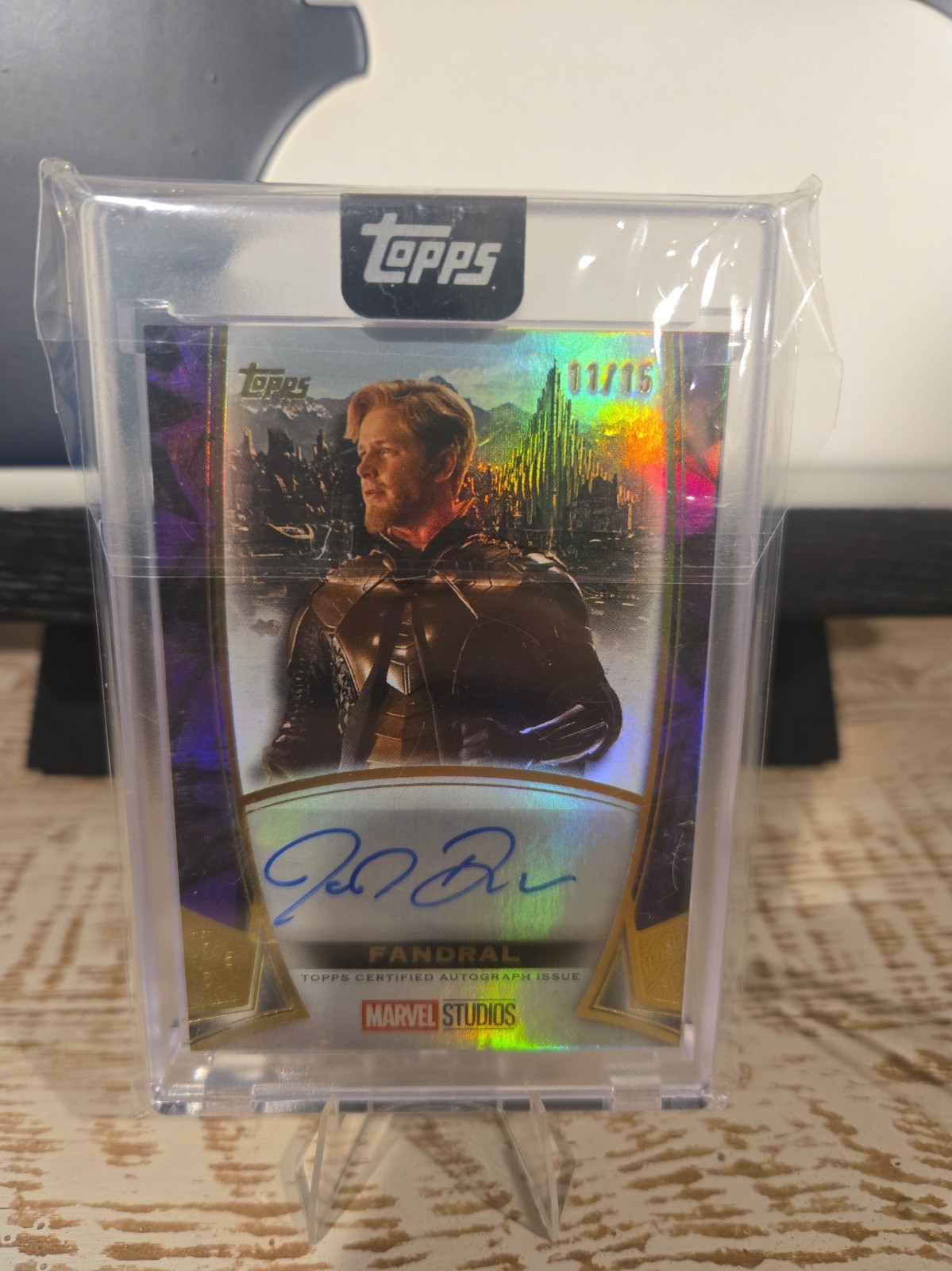 2025 Topps Marvel The Collector Josh Dallas as Fandral Purple /15 TA-JD
