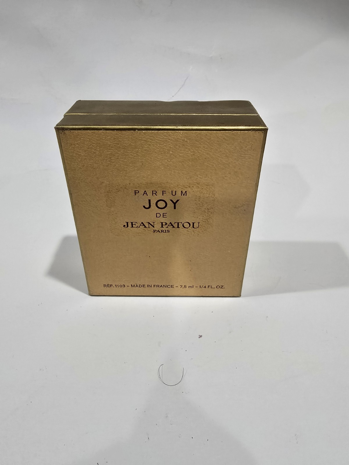 Vintage Jean Patou JOY Paris Black Perfume Bottle  7.5ml w/ Gold Box & Insert