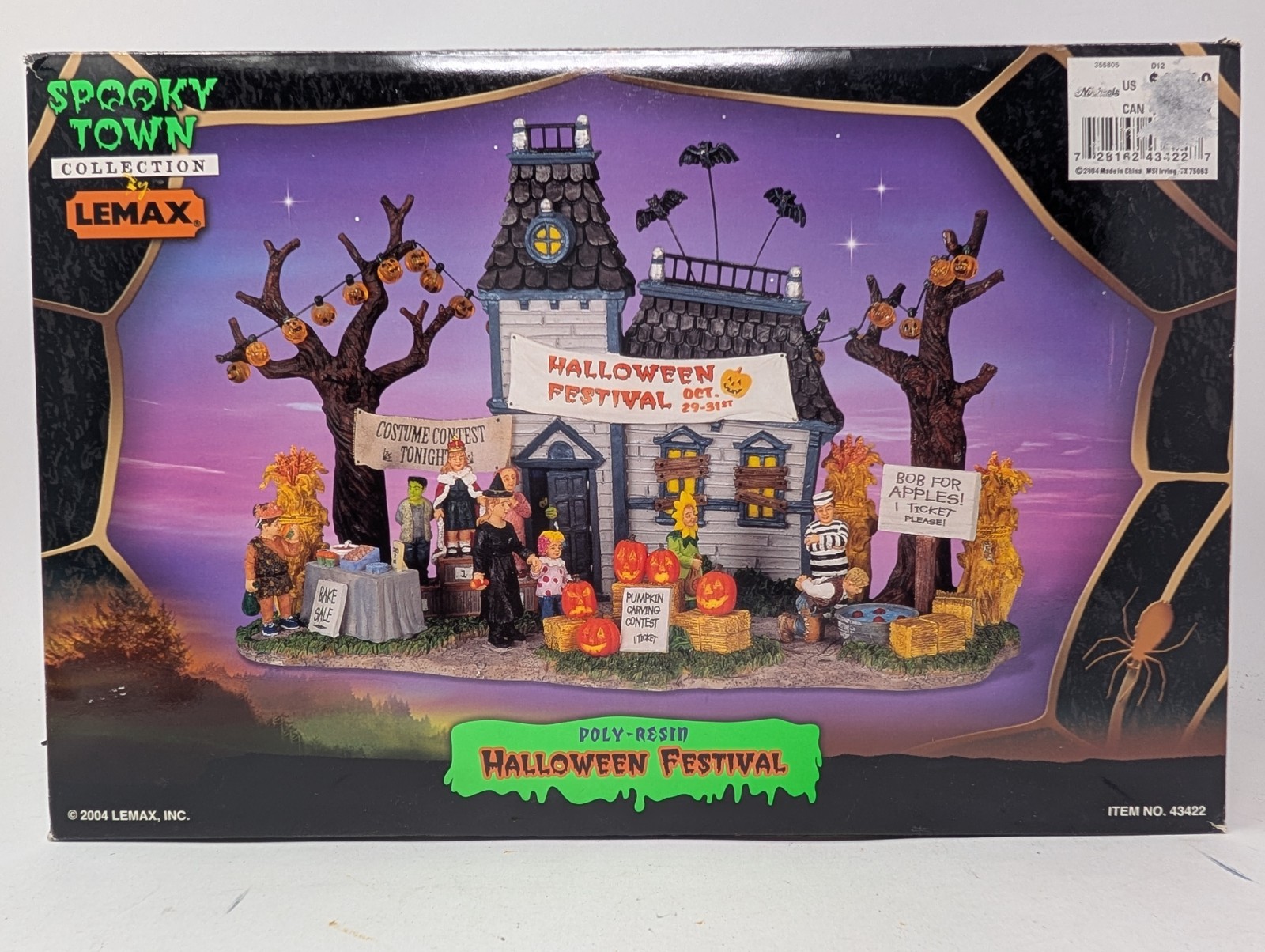 Lemax Spooky Town Halloween Festival 2004 Village Haunted House Retired 43422