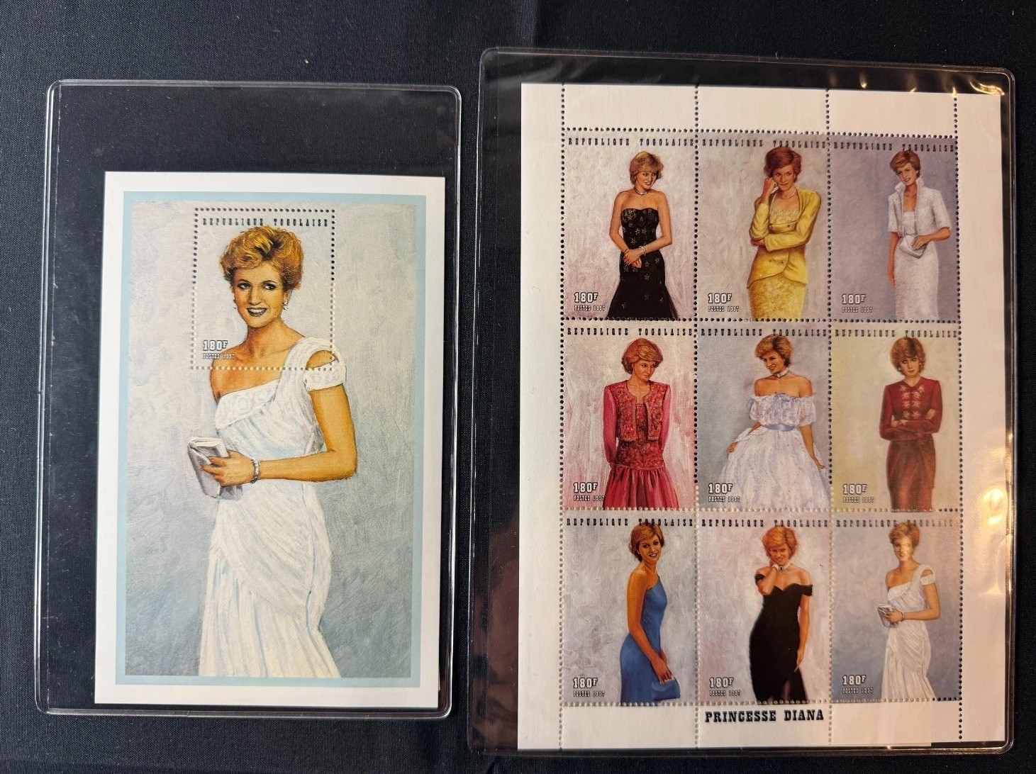 Princess Diana Togo Stamp Lot 1997 Memorial Sheets ICS COA Limited Edition Mint