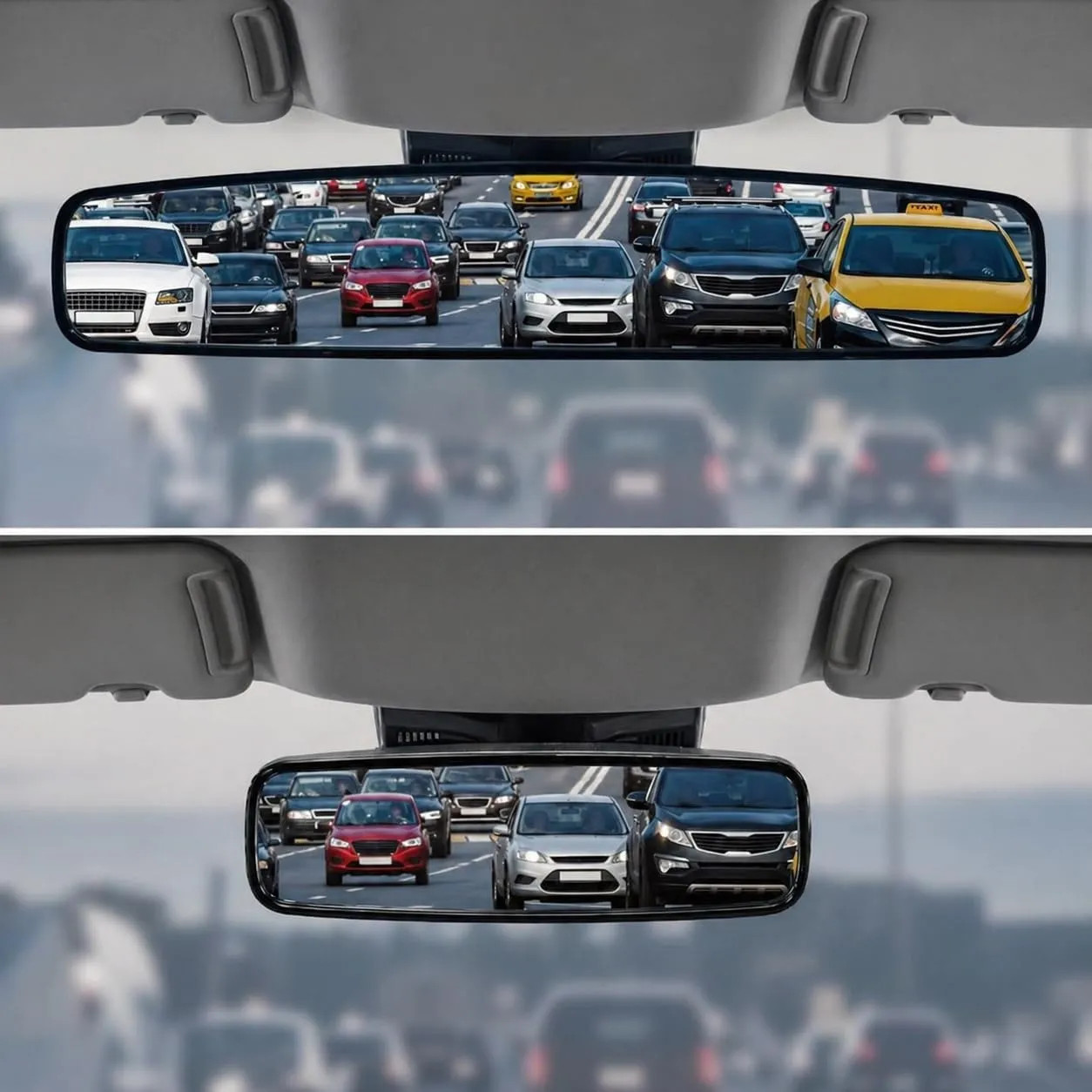 17 Inch Panoramic Rear View Mirror Universal Clip On Interior Mirror For Car...
