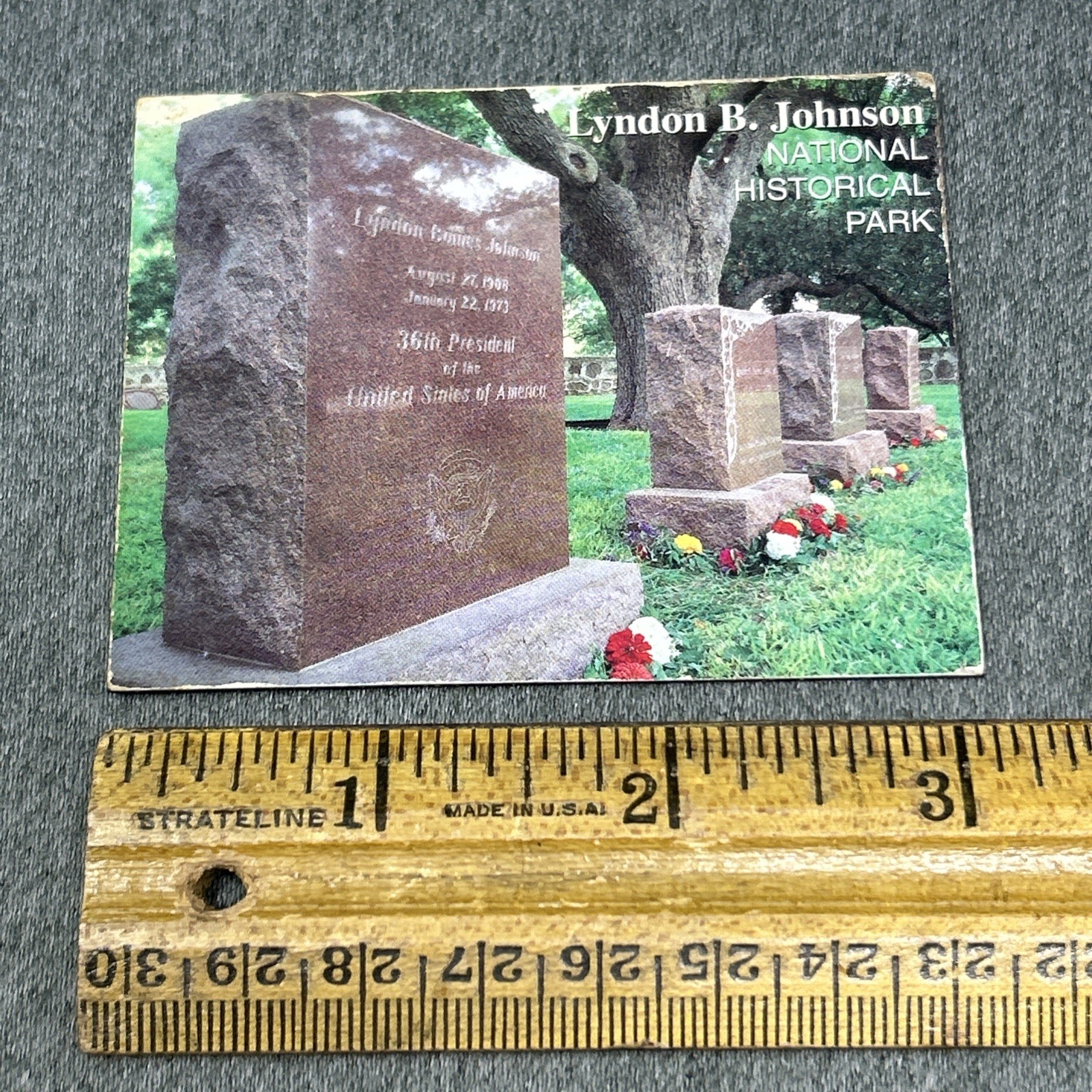 Old Lyndon B Johnson National Historical Park Grave Headstone Souvenir Magnet